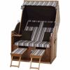 Strandkorb 'Trend 10+' 2-Sitzer Akazienholz braun/beige 101 x 165 x 80 cm