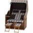Strandkorb 'Trend 10+' 2-Sitzer Akazienholz braun/beige 101 x 165 x 80 cm