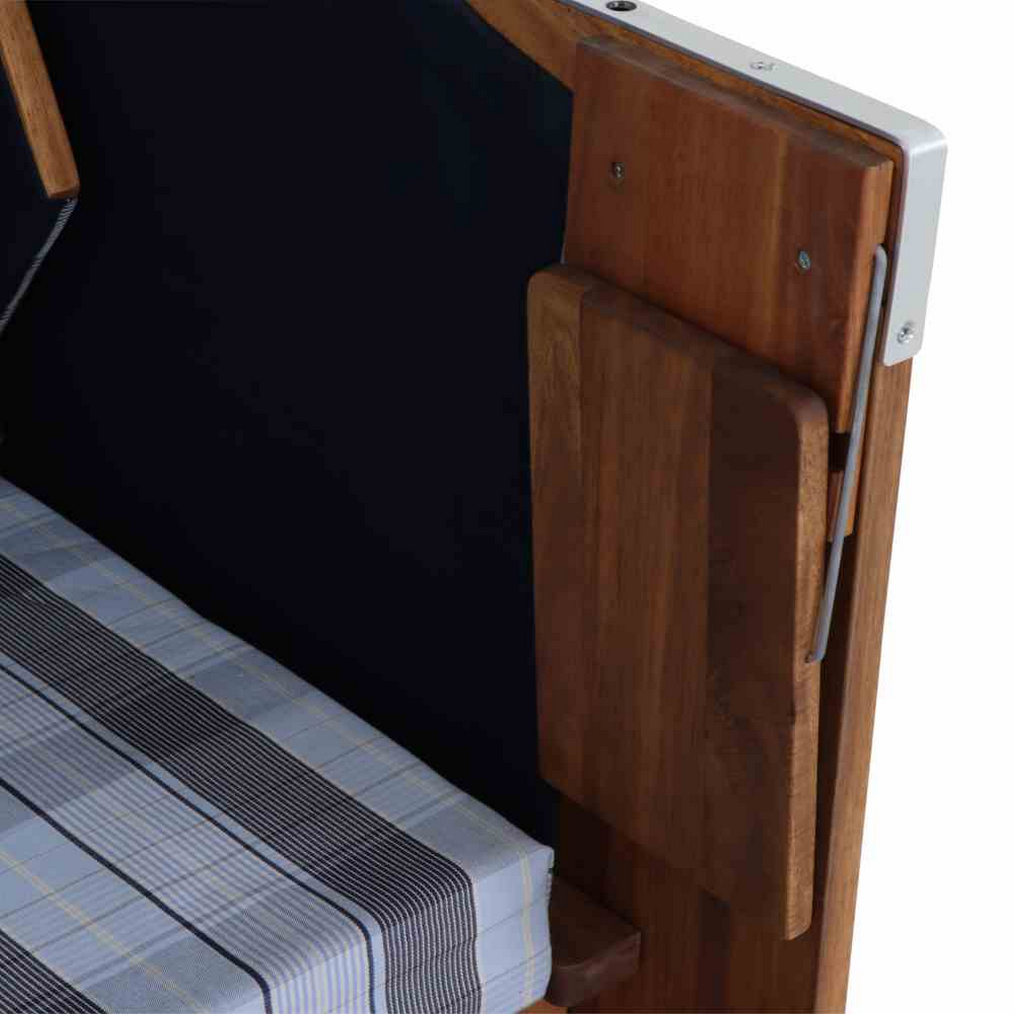 Strandkorb 'Trend 10+' Akazie braun/beige 120 x 80 x 165 cm