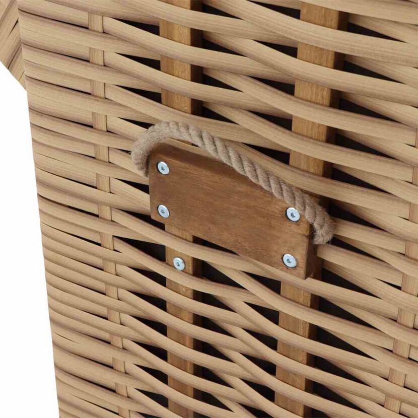 Strandkorb 'Trend 10+' 2-Sitzer Akazienholz braun/beige 101 x 165 x 80 cm