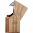 Strandkorb 'Trend 10+' 2-Sitzer Akazienholz braun/blau 80 x 165 x 80 cm