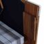Strandkorb 'Trend 10+' 2-Sitzer Akazienholz braun/blau 80 x 165 x 80 cm