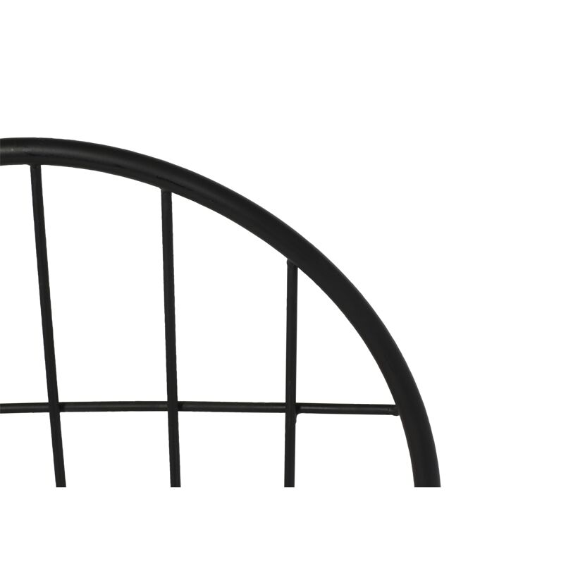 Gartenstuhl 'Stella' stapelbar Stahl schwarz/braun/beige 43 x 93,5 x 49 cm