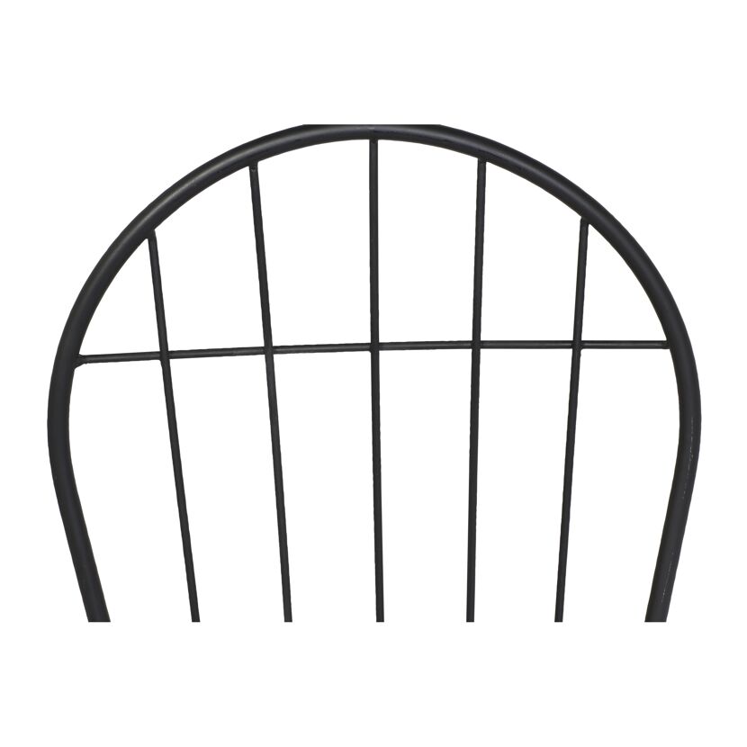 Gartenstuhl 'Stella' stapelbar Stahl schwarz/braun/beige 43 x 93,5 x 49 cm