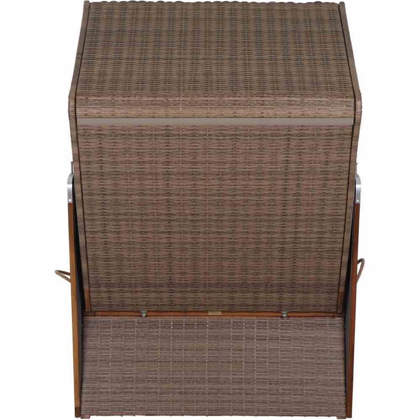 Strandkorb 'Trend 45' 2-Sitzer Akazienholz grün 120 x 155 x 80 cm