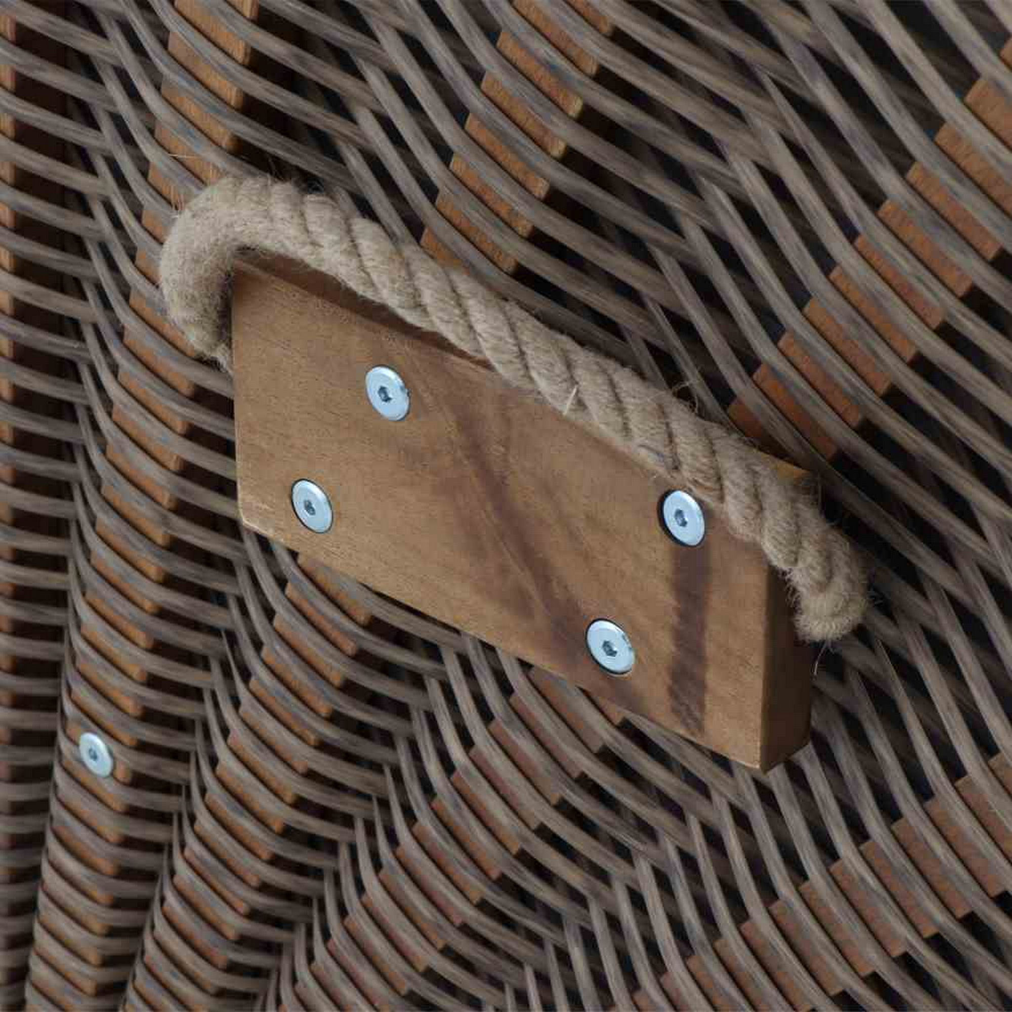 Strandkorb 'Trend 45' 2-Sitzer Akazienholz grün 120 x 155 x 80 cm