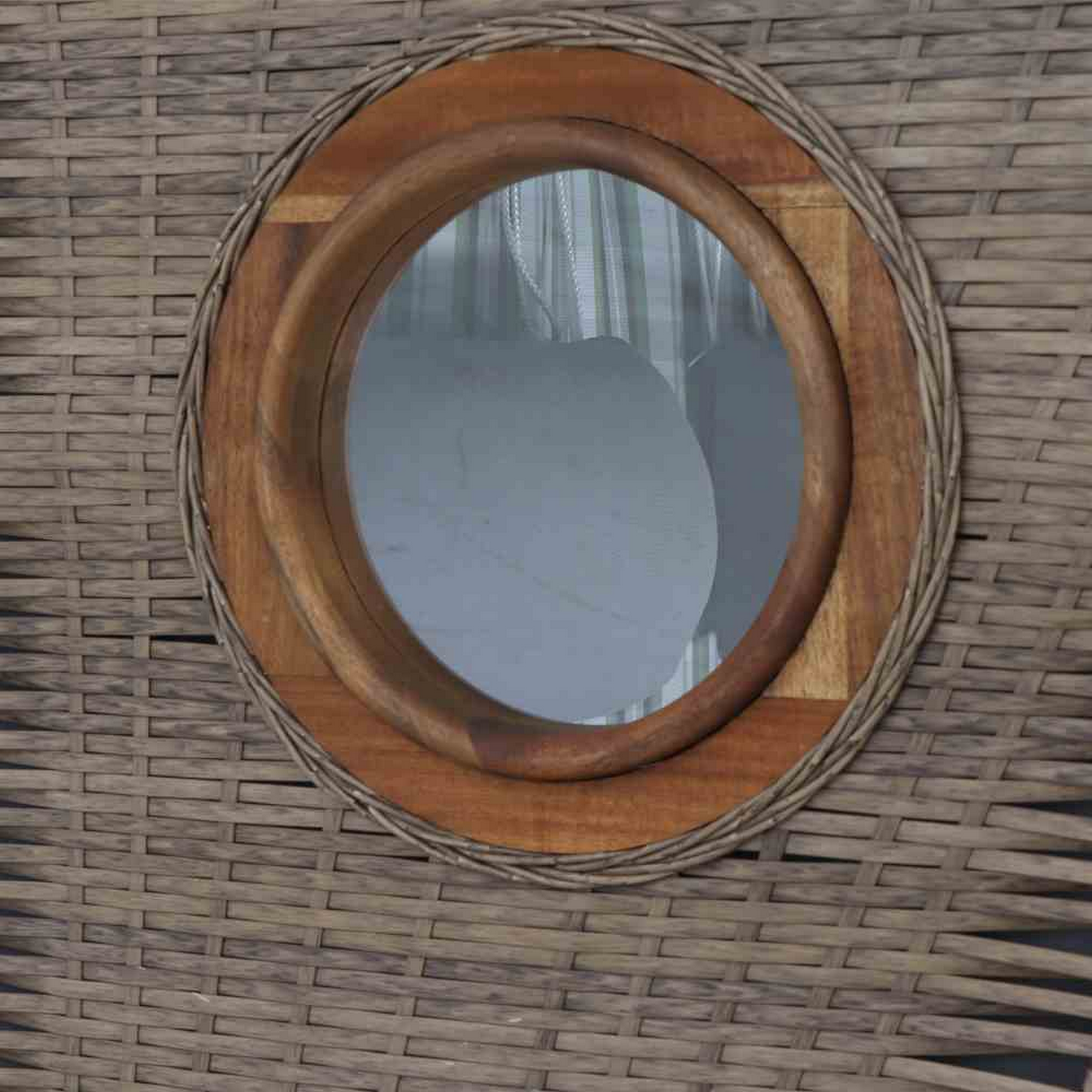 Strandkorb 'Trend 45' 2-Sitzer Akazienholz grün 120 x 155 x 80 cm