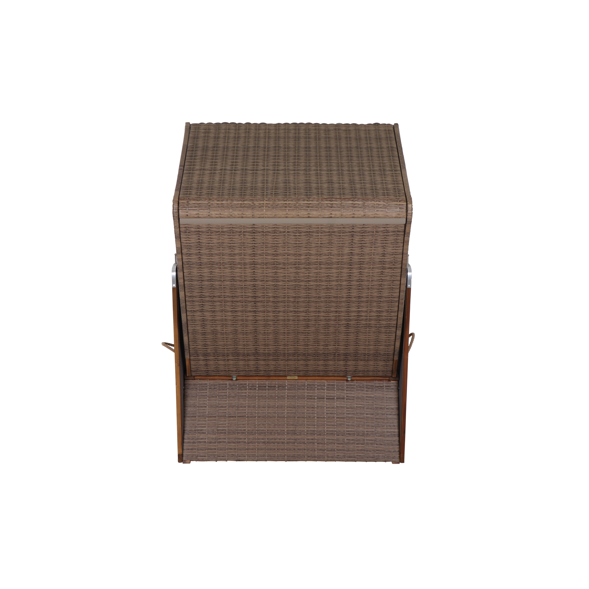 Strandkorb 'Trend 45' 2-Sitzer Akazienholz grün 120 x 155 x 80 cm