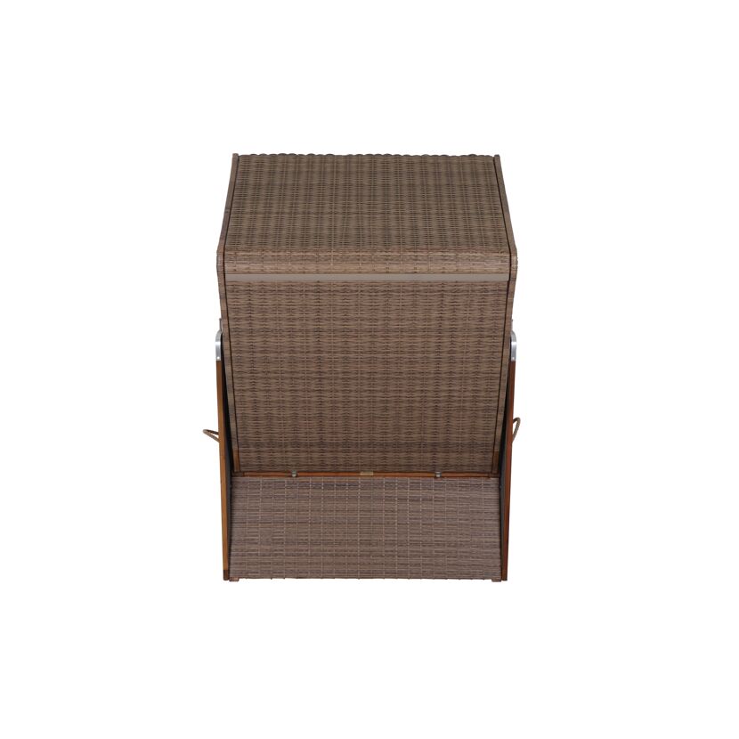 Strandkorb 'Trend 45' 2-Sitzer Akazienholz grün 120 x 155 x 80 cm