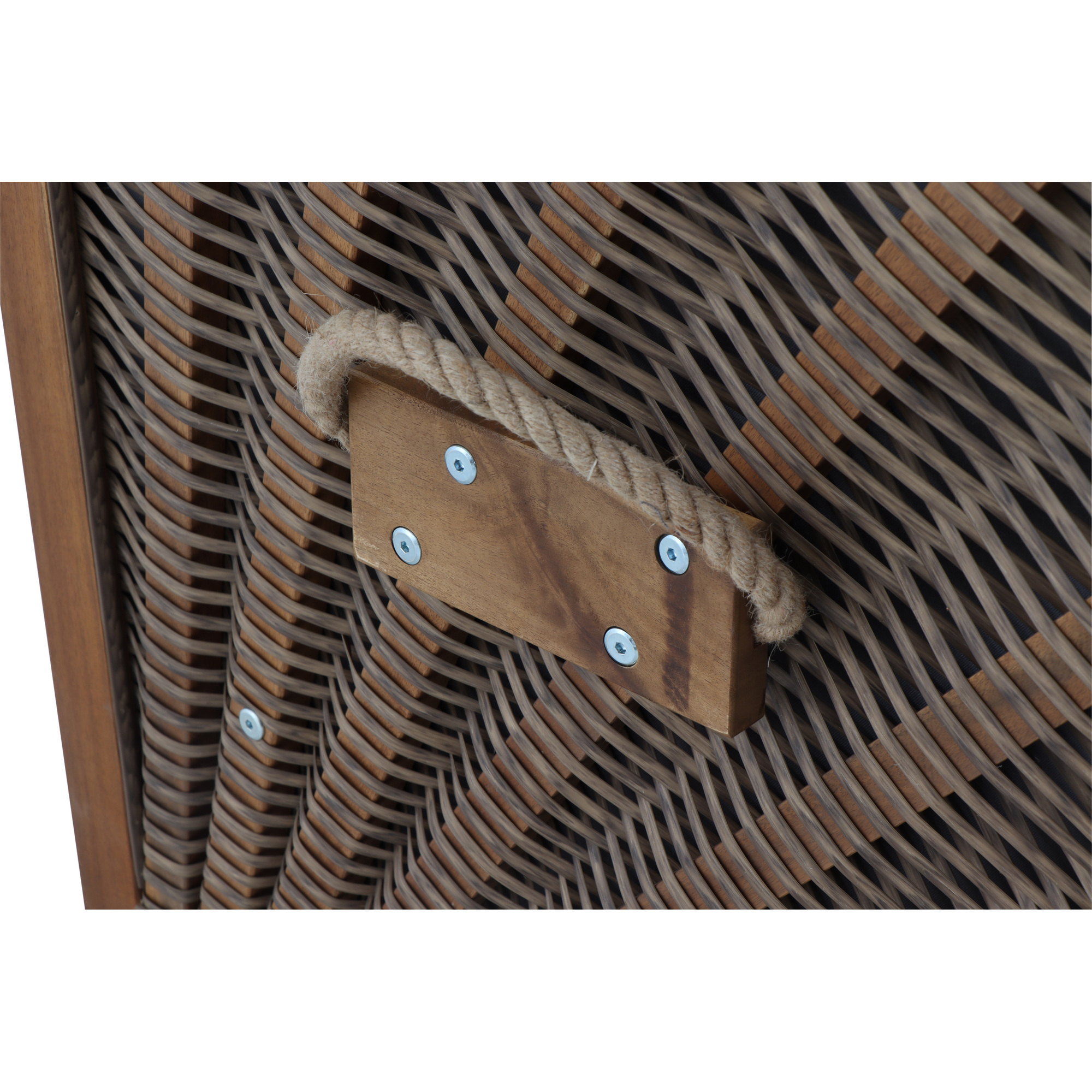 Strandkorb 'Trend 45' 2-Sitzer Akazienholz grün 120 x 155 x 80 cm