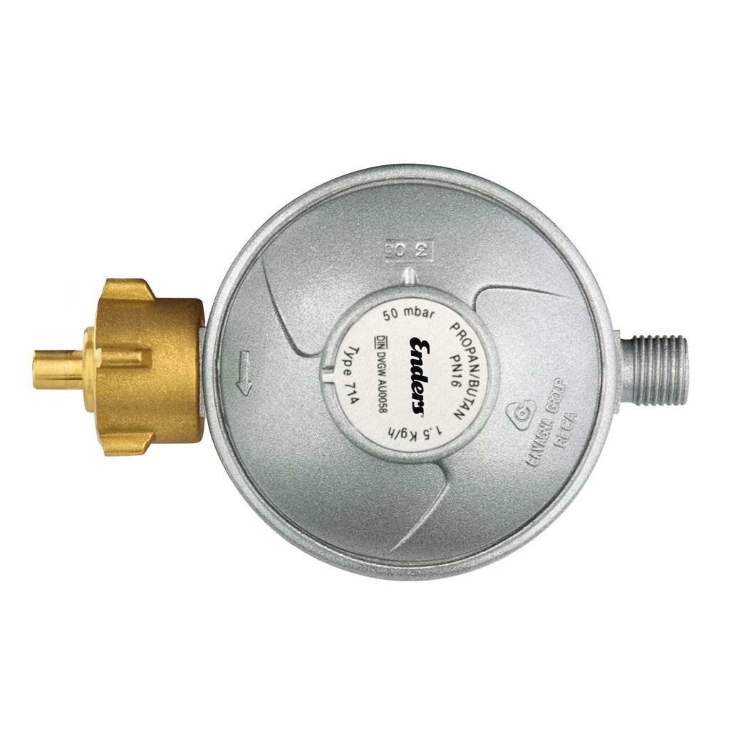 Gasdruckregler mit Schlauchbruchsicherung 50 mbar, G 1/4" LH