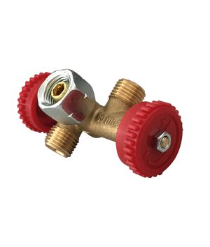 Doppelabzweigventil 50 mbar 1/4" LH