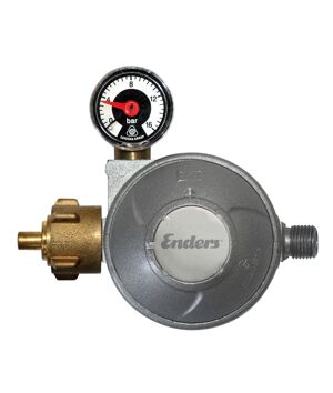 Gasdruckregler mit Manometer und Schlauchbruchsicherung 50 mbar