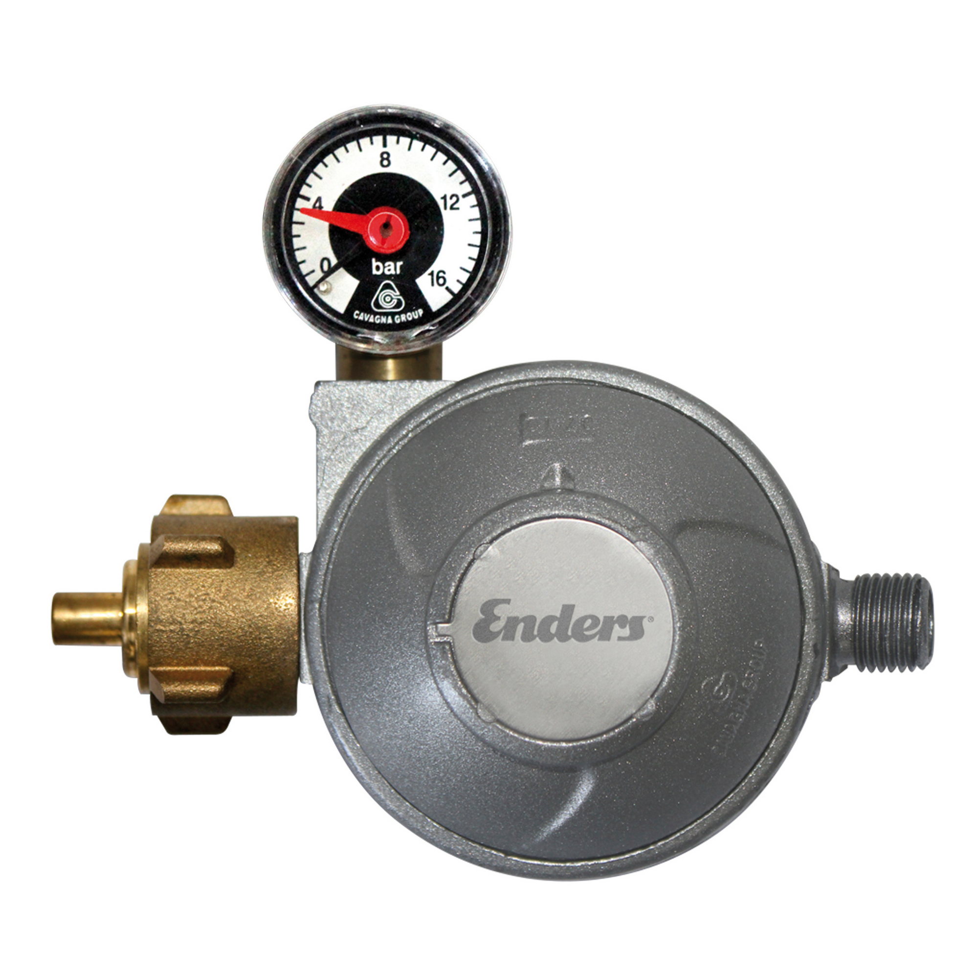 Gasdruckregler mit Manometer und Schlauchbruchsicherung 50 mbar + product picture