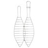 Fischhalter Edelstahl 42 x 10 cm 4-teilig
