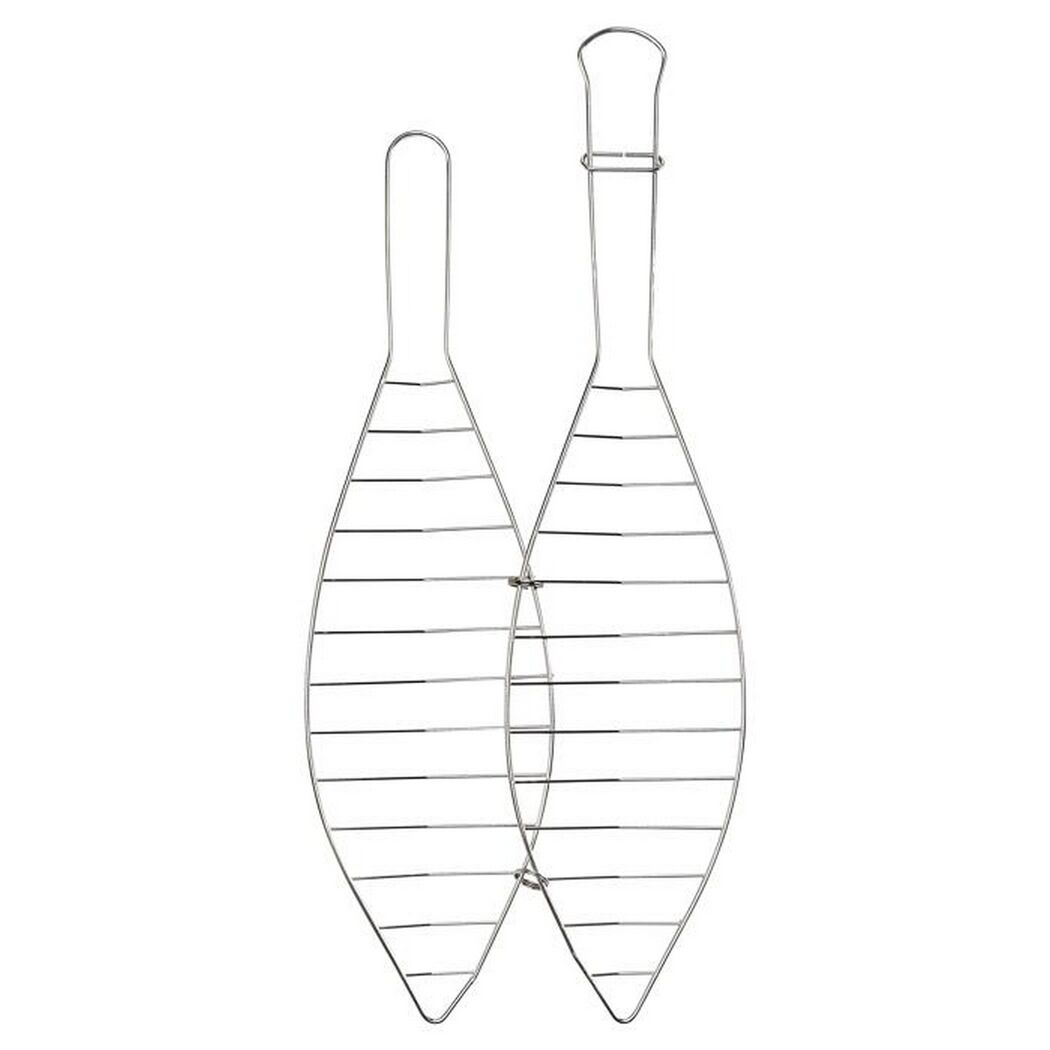 Fischhalter Edelstahl 42 x 10 cm 4-teilig