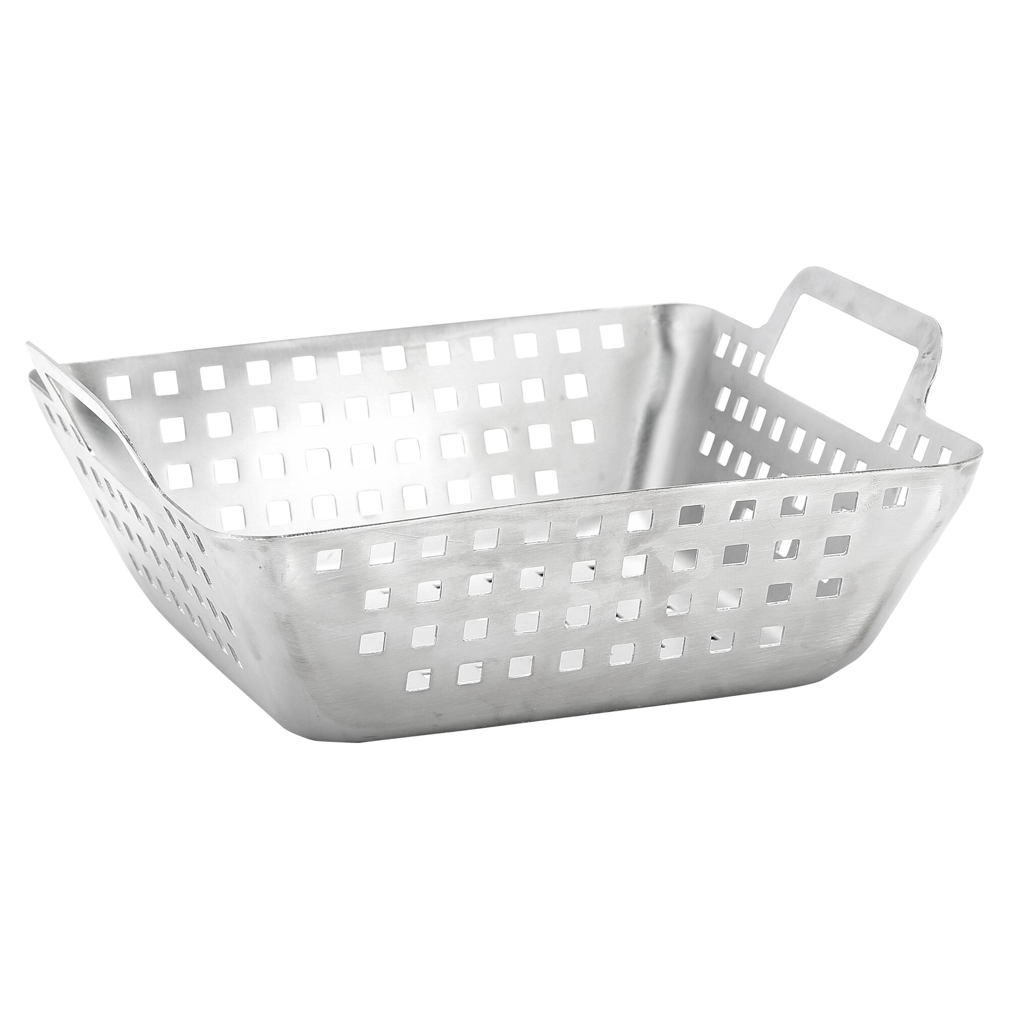 Metallgrillkorb mit quadratischen Löchern