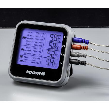 4. Bild von Digitales Grillthermometer Edelstahl 4 Messfühler