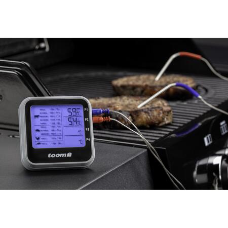 5. Bild von Digitales Grillthermometer Edelstahl 4 Messfühler