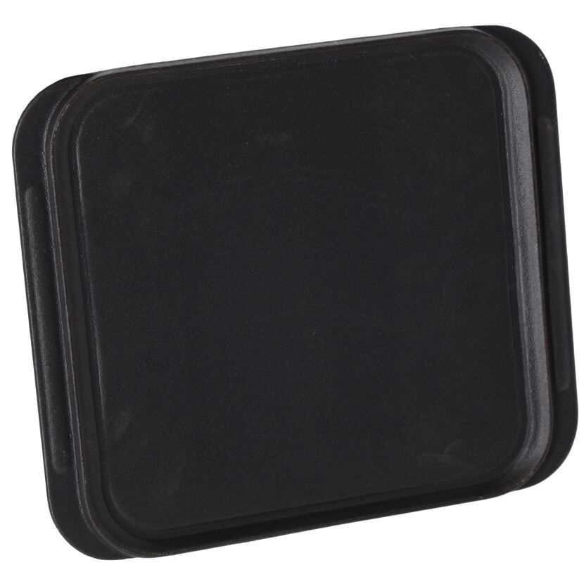 Schwarze Grillplatte aus Gusseisen