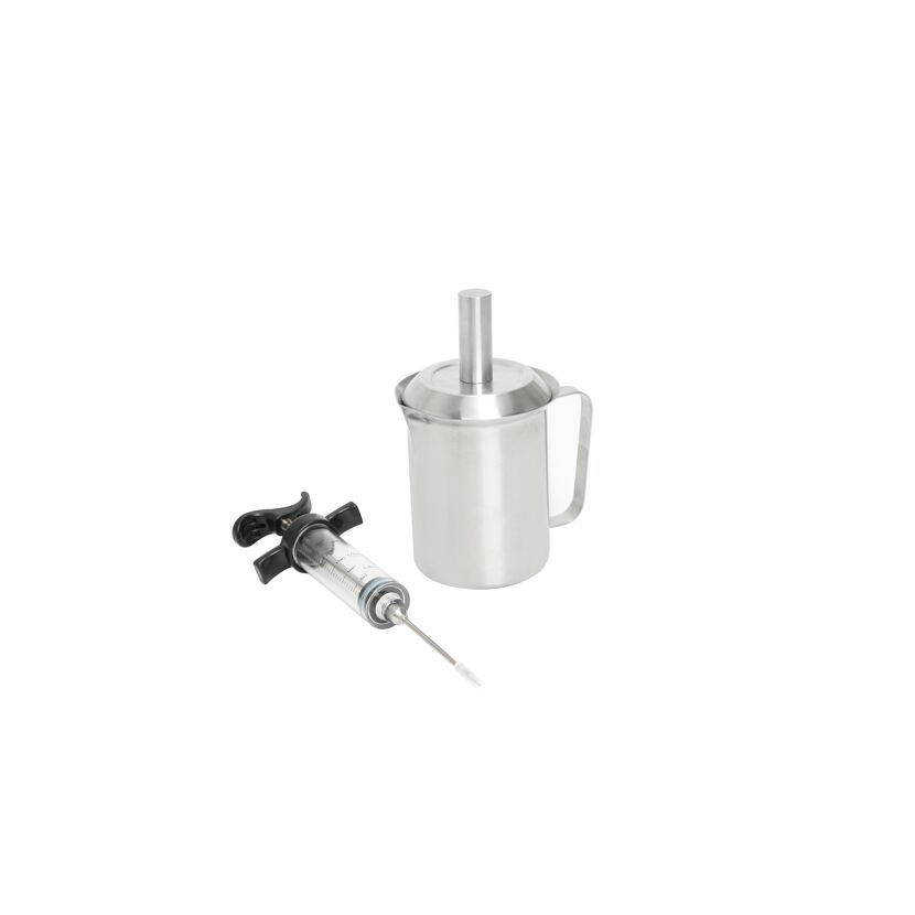 Marinier-Set mit Spritze und Topf