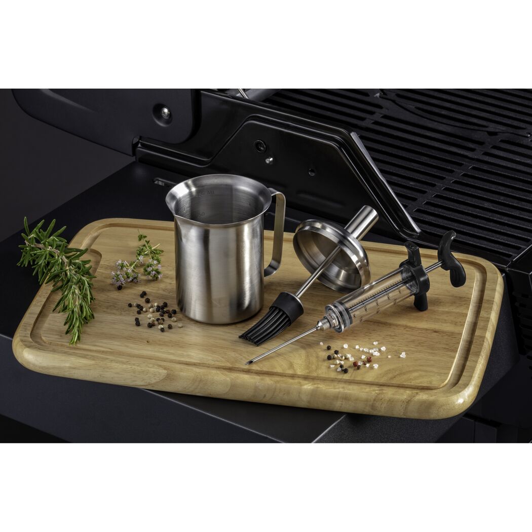 Marinier-Set 3-tlg. mit Gewürzen, Kräutern und Marinadenspritze