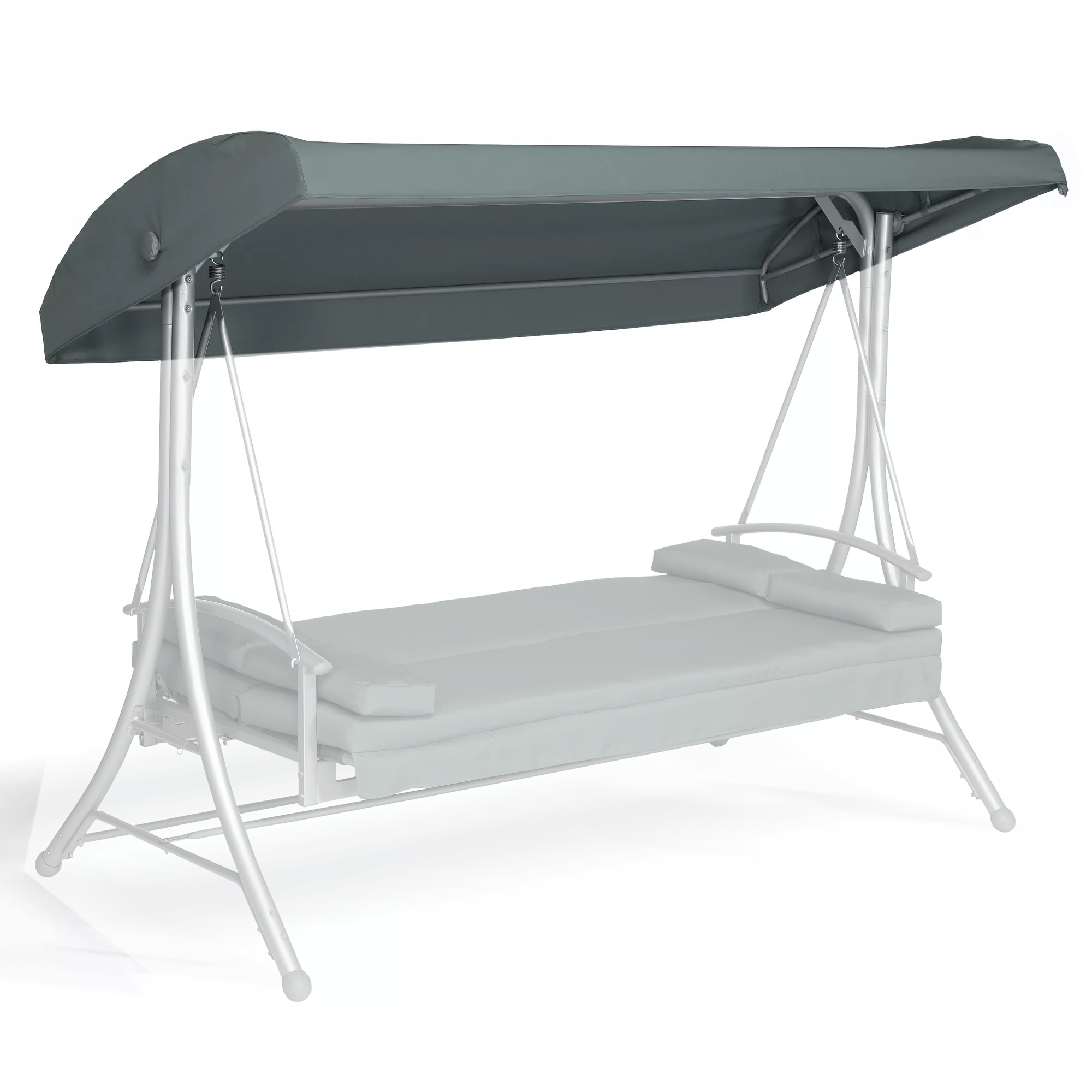 Ersatzdach für Hollywoodschaukel 'Sophia' mausgrau 228 x 167 x 120 cm