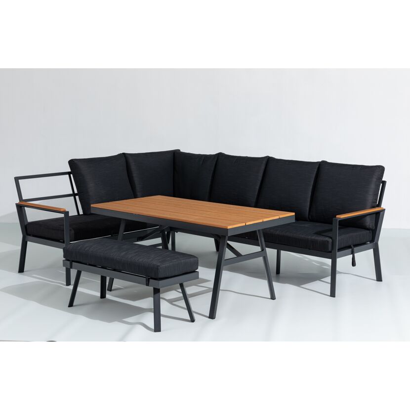 Loungemöbelset 'Wilma' Aluminium anthrazit 4-teilig