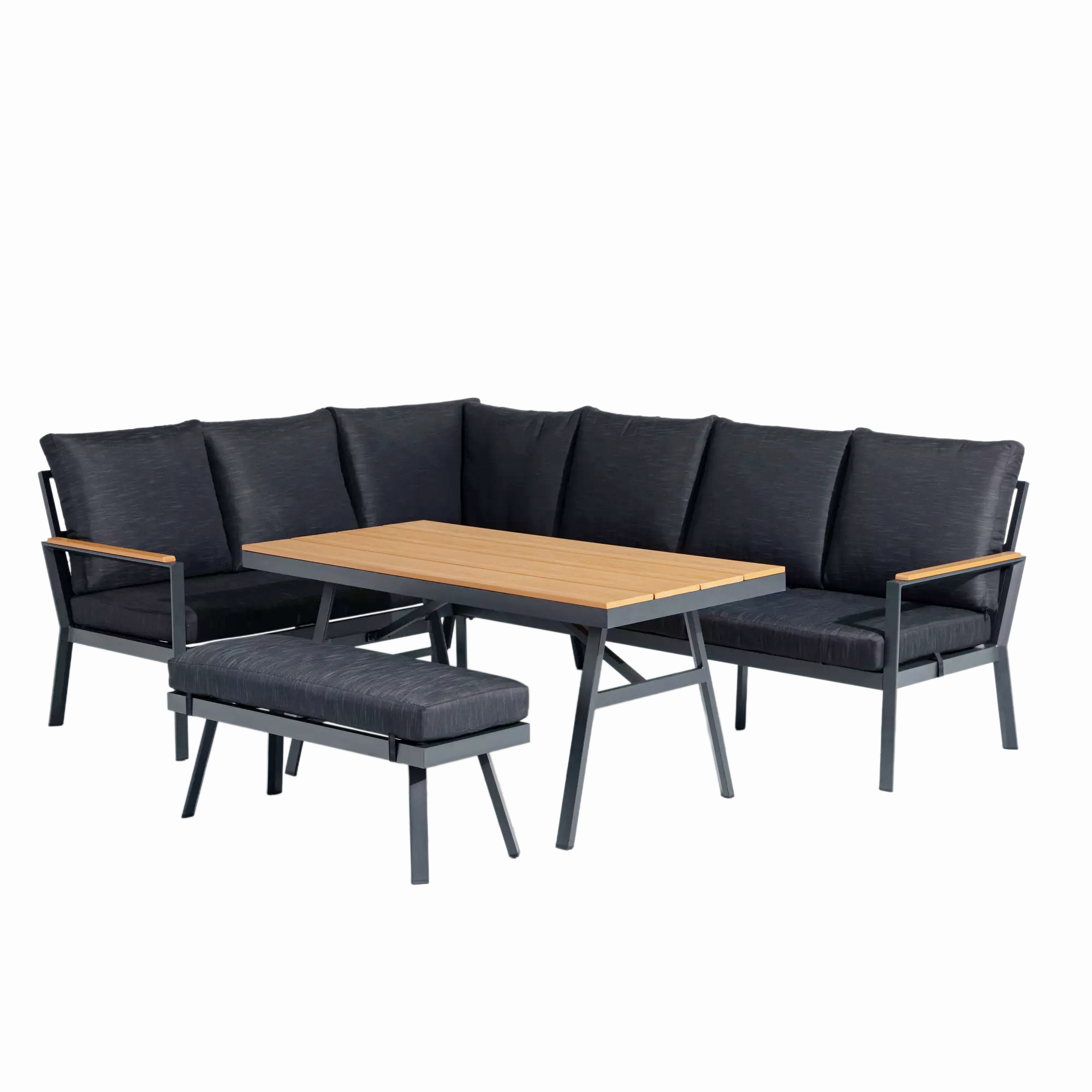 Loungemöbelset 'Wilma' Aluminium anthrazit 4-teilig