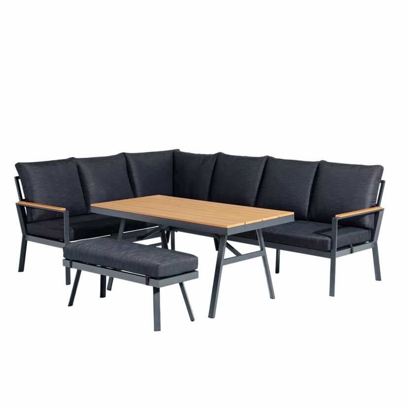 Loungemöbelset 'Wilma' Aluminium anthrazit 4-teilig