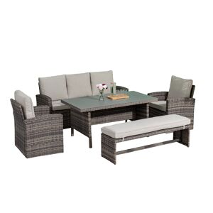Gartenmöbelset 'Valerie' für 7 Personen Stahl