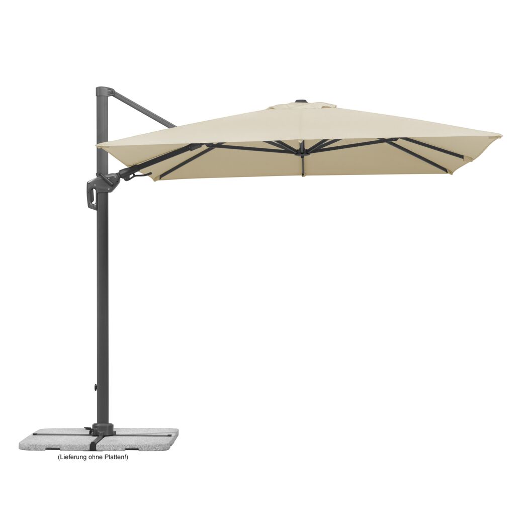 Ampelschirm 'Rhodos Twist' drehbar/neigbar 350 x 260 cm