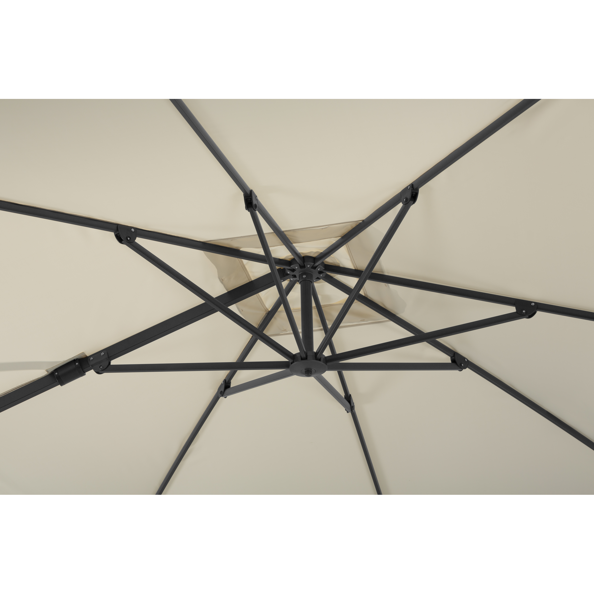 Ampelschirm 'Rhodos Twist' naturfarben 350 x 260 cm + product picture