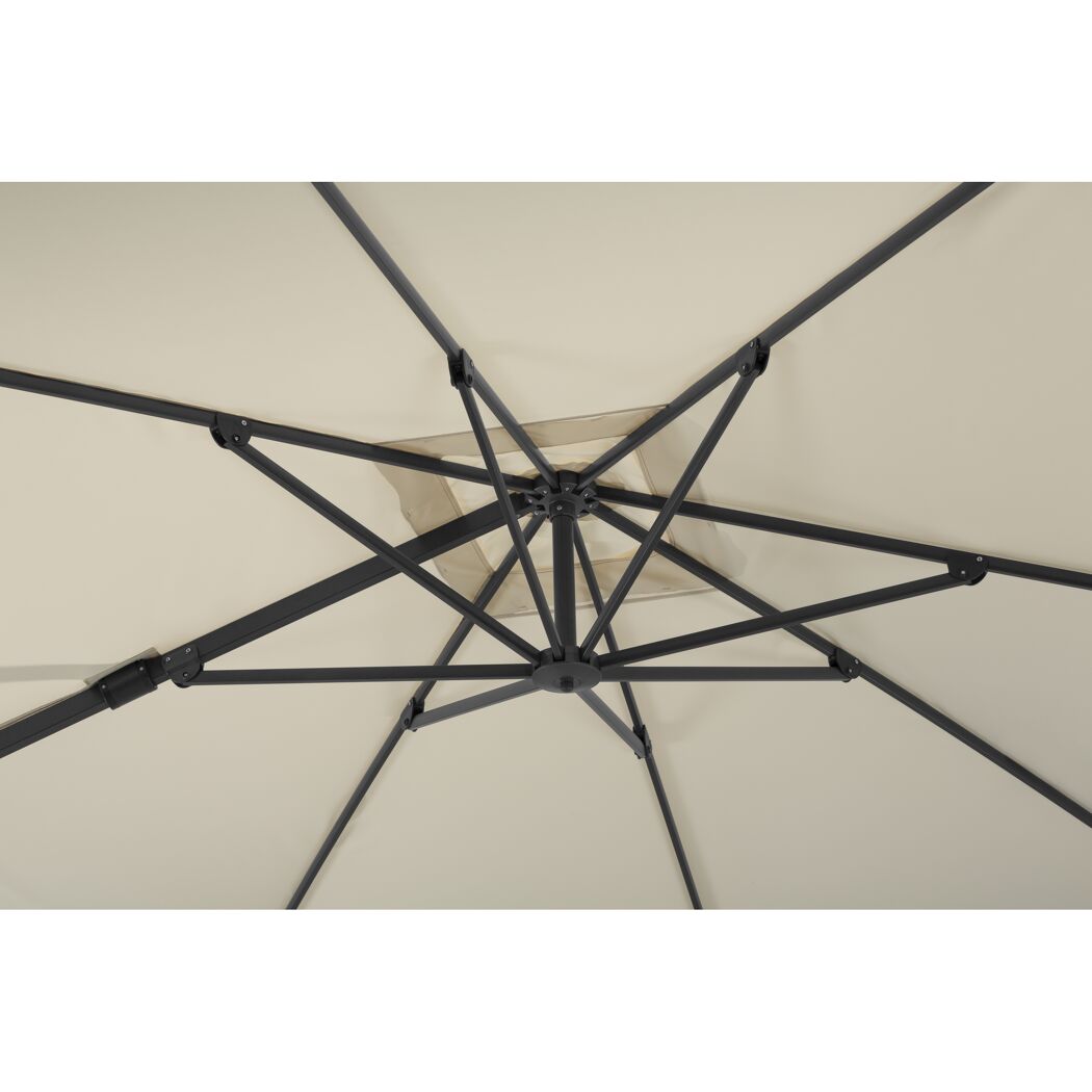 Ampelschirm 'Rhodos Twist' drehbar/neigbar 350 x 260 cm