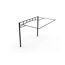 Schwarzes Seitenteil Alina für Pergola