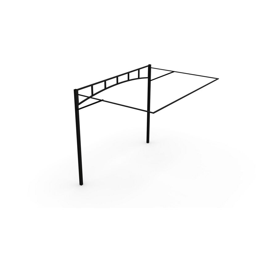 Schwarzes Seitenteil Alina für Pergola