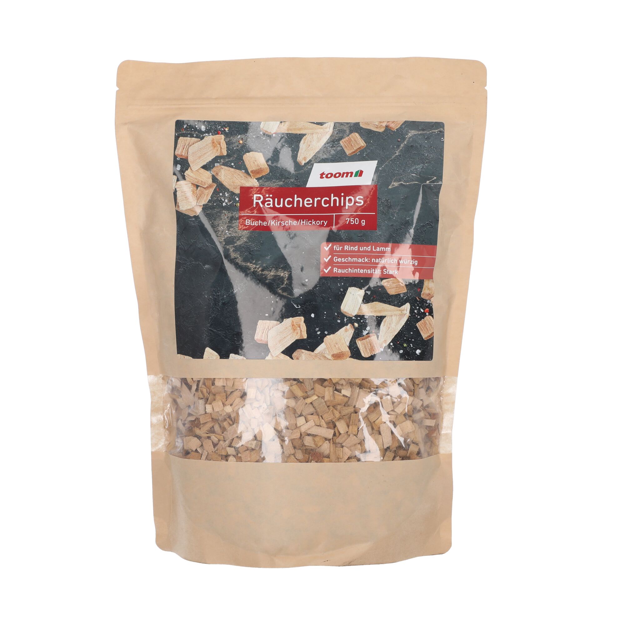 Räucherchips Buche Kirsche Hickory 750g im Beutel