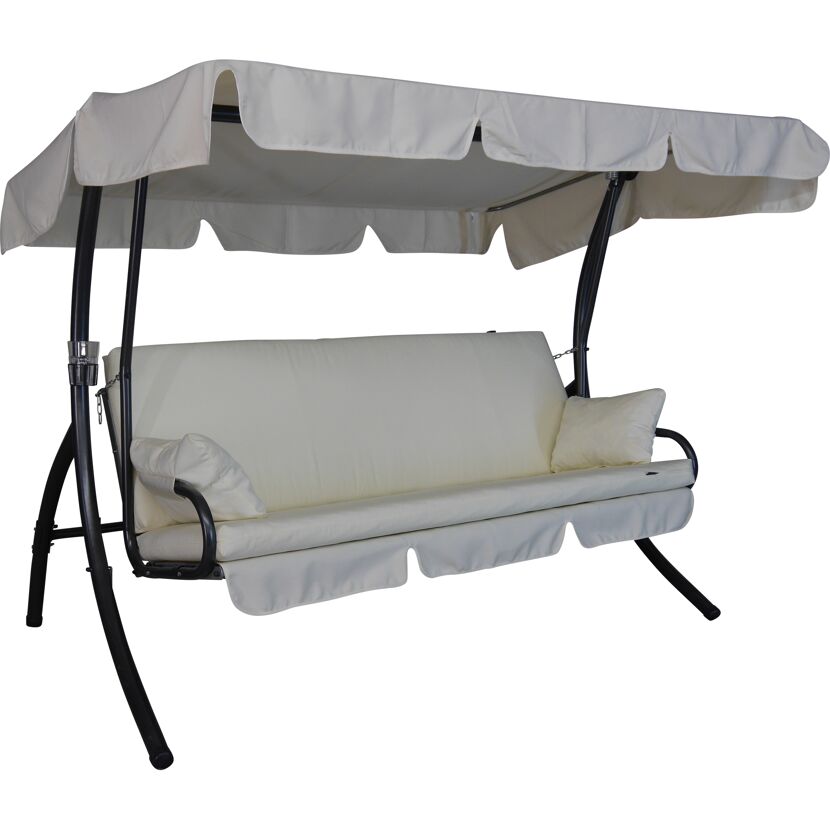 Hollywoodschaukel 'Trend Fun' 3-Sitzer beige 210 x 160 x 145 cm
