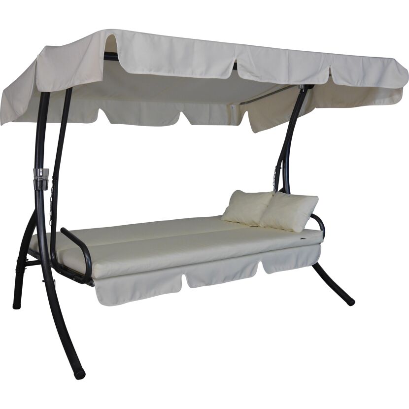 Hollywoodschaukel 'Trend Fun' 3-Sitzer beige 210 x 160 x 145 cm