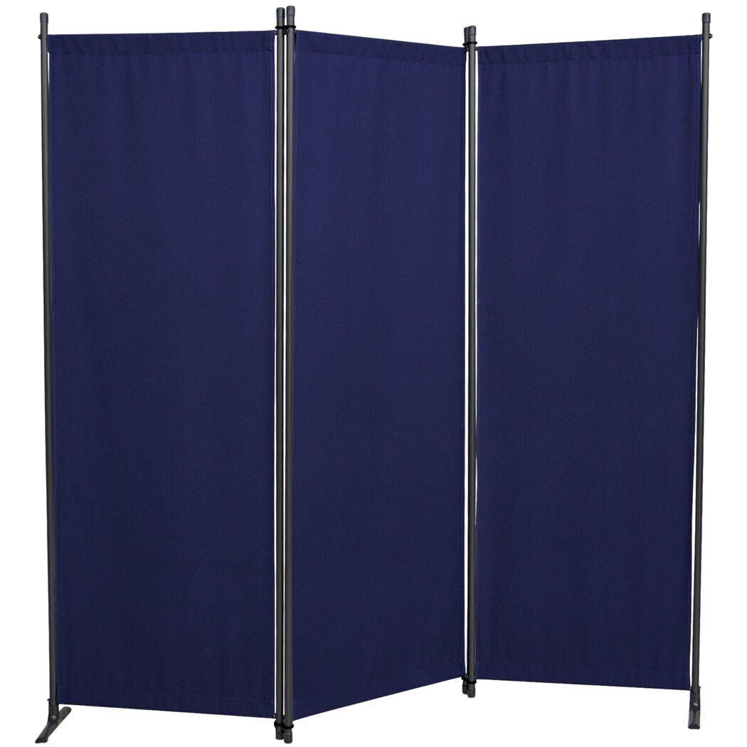 Paravent 3-teilig Bezug Swingtex Polyacryl blau 165 x 171 cm