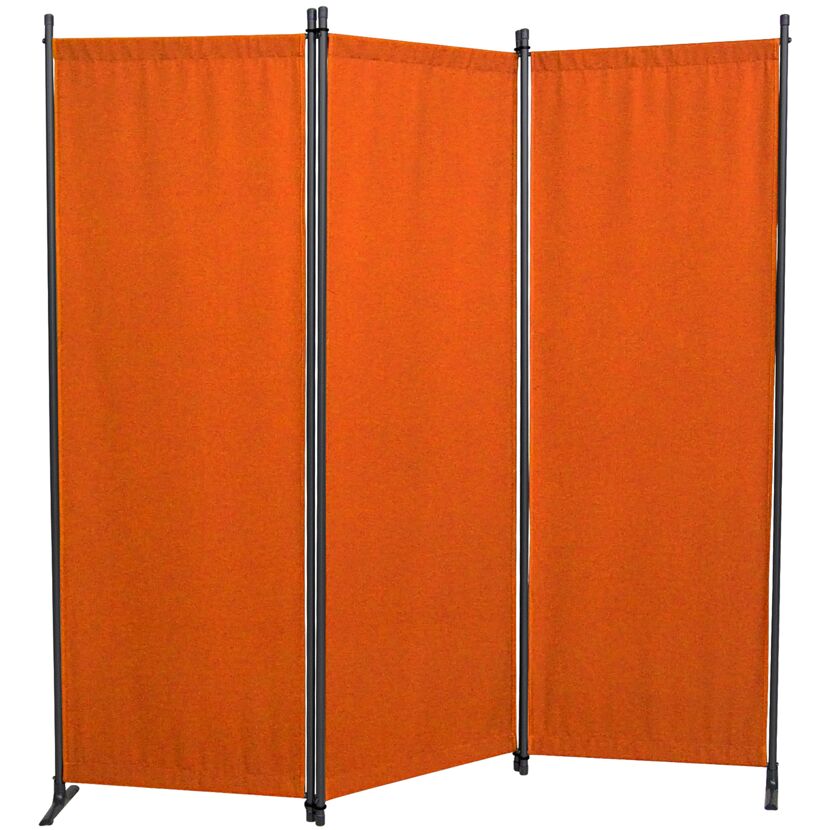 Dreiblättriger Paravent in Orange