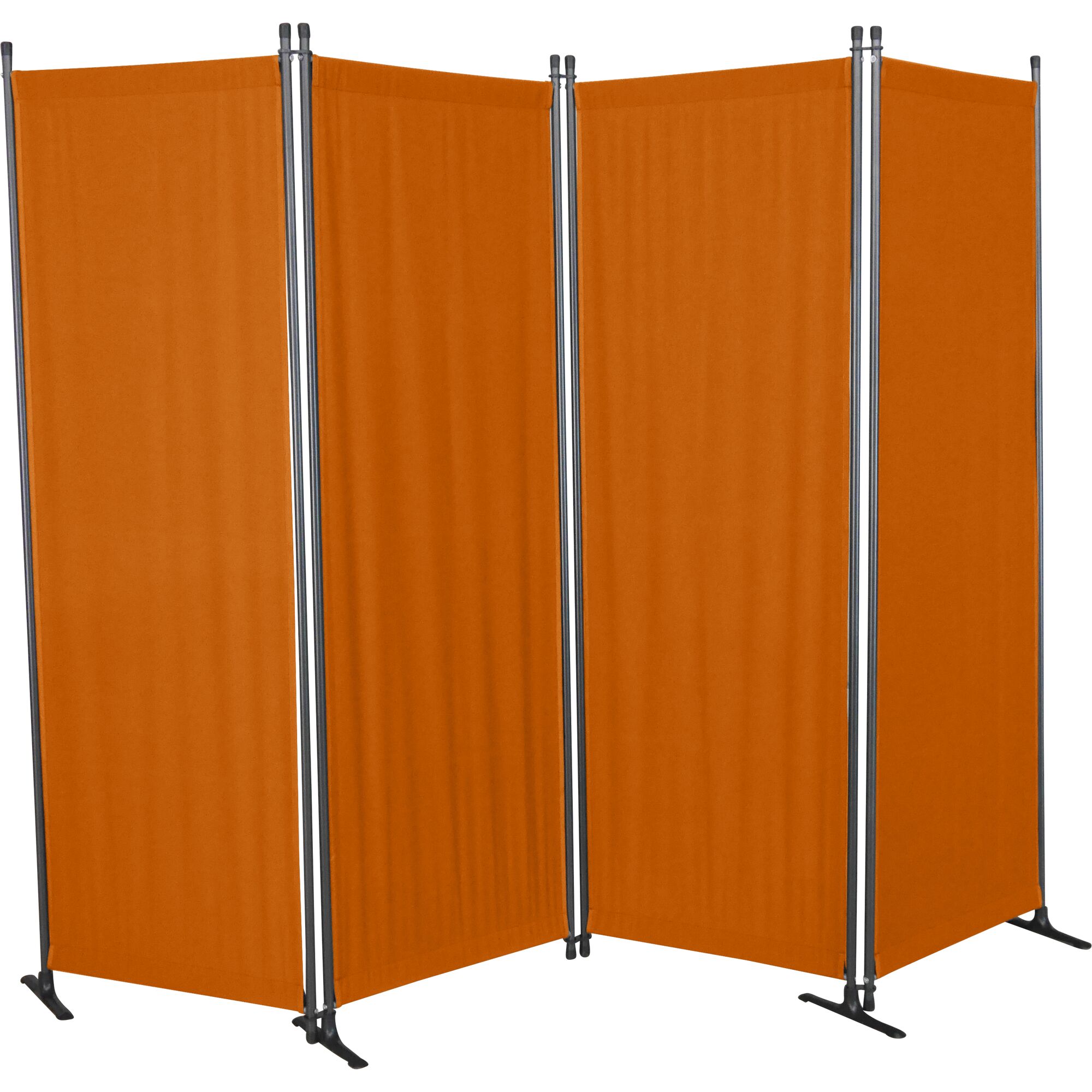 Orangener Paravent