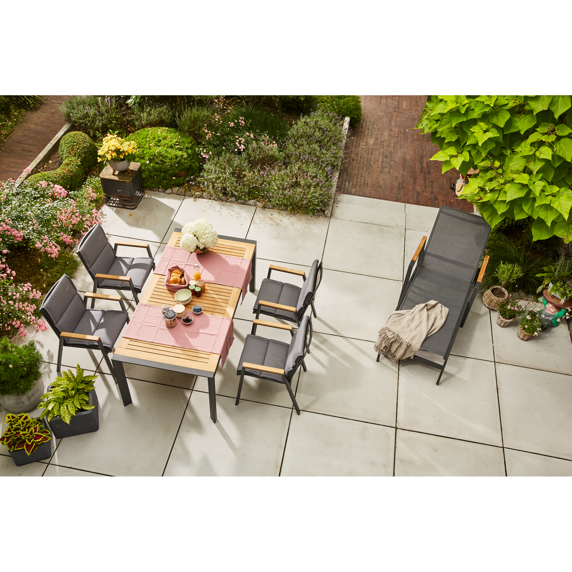 Sonnenliege 'Savona' klappbar anthrazit 76,5 cm