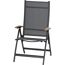 Gartenstuhl 'Savina XL' klappbar Aluminium schwarz/silbern 62,5 x 113 x 72 cm