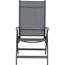 Gartenstuhl 'Savina XL' klappbar Aluminium schwarz/silbern 62,5 x 113 x 72 cm
