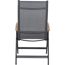 Gartenstuhl 'Savina XL' klappbar Aluminium schwarz/silbern 62,5 x 113 x 72 cm
