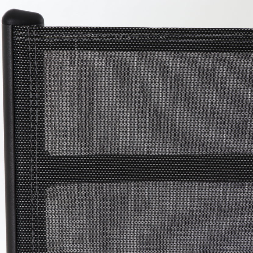 Gartenstuhl 'Savina XL' klappbar Aluminium schwarz/silbern 62,5 x 113 x 72 cm