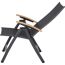Gartenstuhl 'Savina XL' klappbar Aluminium schwarz/silbern 62,5 x 113 x 72 cm