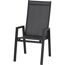 Gartenstuhl 'Savona' stapelbar Aluminium schwarz/silbern 57,5 x 111,5 x 74 cm