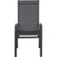 Gartenstuhl 'Savona' stapelbar Aluminium schwarz/silbern 57,5 x 111,5 x 74 cm